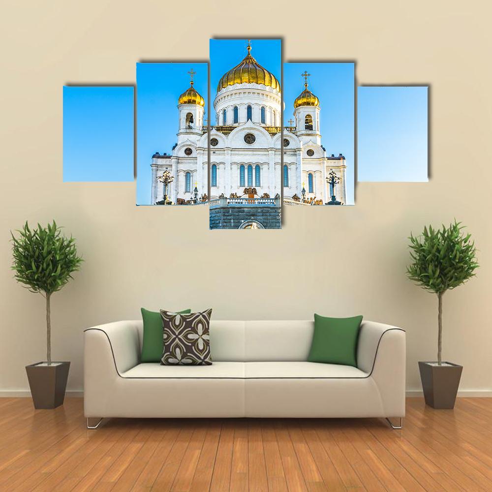 Cathedral Of Christ Savior Canvas Wall Art-5 Star-Gallery Wrap-62" x 32"-Tiaracle