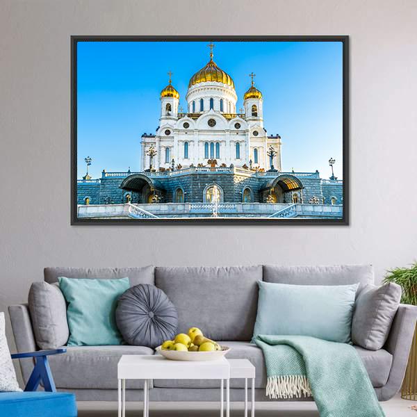 Cathedral Of Christ Savior Canvas Wall Art-1 Piece-Floating Frame-24" x 16"-Tiaracle