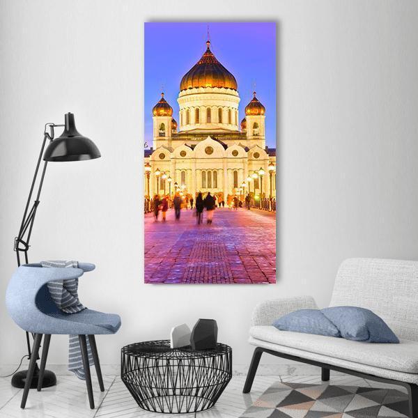 Christ Church Moscow Vertical Canvas Wall Art-1 Vertical-Gallery Wrap-12" x 24"-Tiaracle