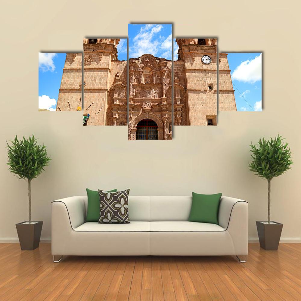 Cathedral Of Puno Peru Canvas Wall Art-3 Horizontal-Gallery Wrap-37" x 24"-Tiaracle