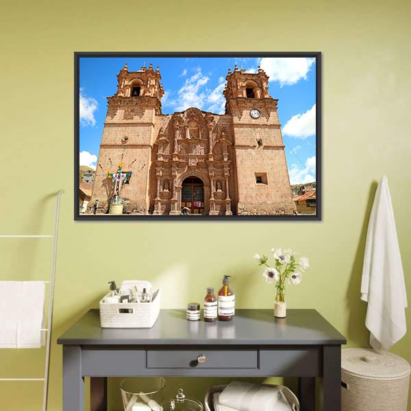 Cathedral Of Puno Peru Canvas Wall Art-3 Horizontal-Gallery Wrap-25" x 16"-Tiaracle