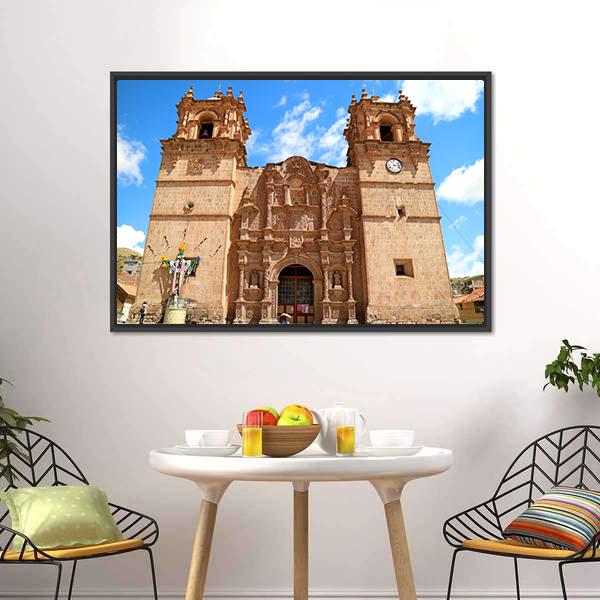 Cathedral Of Puno Peru Canvas Wall Art-3 Horizontal-Gallery Wrap-25" x 16"-Tiaracle