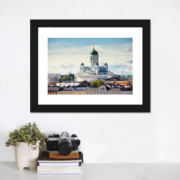 Cathedral Of Saint Nicholas Canvas Wall Art-1 Piece-Framed Print-20" x 16"-Tiaracle