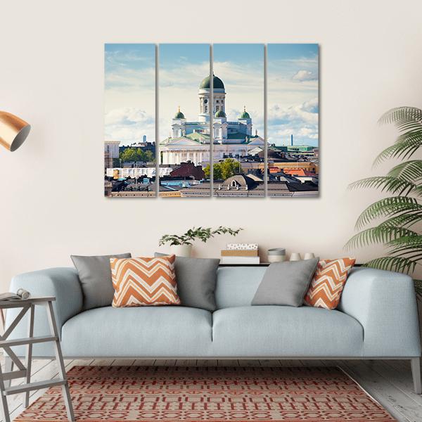 Cathedral Of Saint Nicholas Canvas Wall Art-4 Horizontal-Gallery Wrap-34" x 24"-Tiaracle