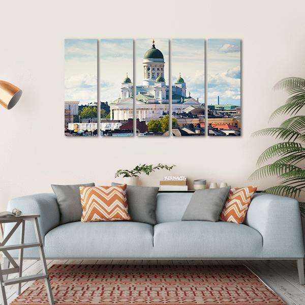 Cathedral Of Saint Nicholas Canvas Wall Art-5 Horizontal-Gallery Wrap-22" x 12"-Tiaracle