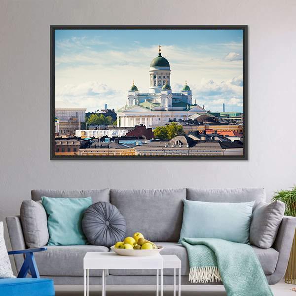 Cathedral Of Saint Nicholas Canvas Wall Art-1 Piece-Floating Frame-24" x 16"-Tiaracle