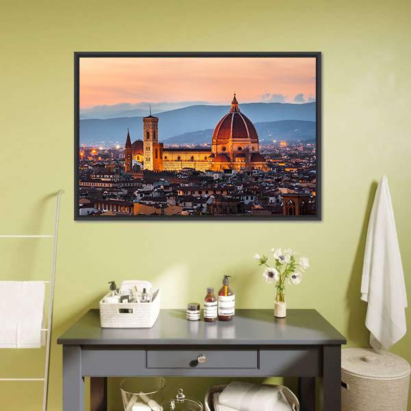 Cathedral Of Santa Maria Canvas Wall Art-5 Horizontal-Gallery Wrap-22" x 12"-Tiaracle