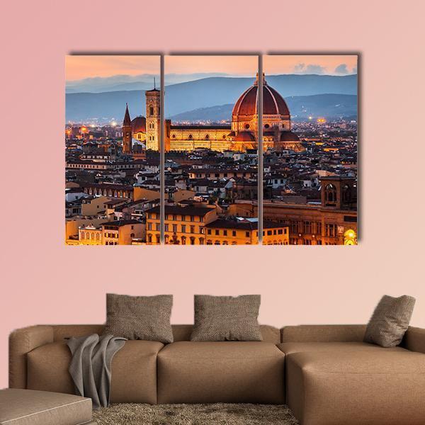 Cathedral Of Santa Maria Canvas Wall Art-3 Horizontal-Gallery Wrap-37" x 24"-Tiaracle