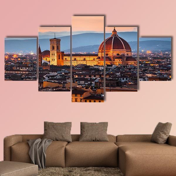 Cathedral Of Santa Maria Canvas Wall Art-5 Star-Gallery Wrap-62" x 32"-Tiaracle