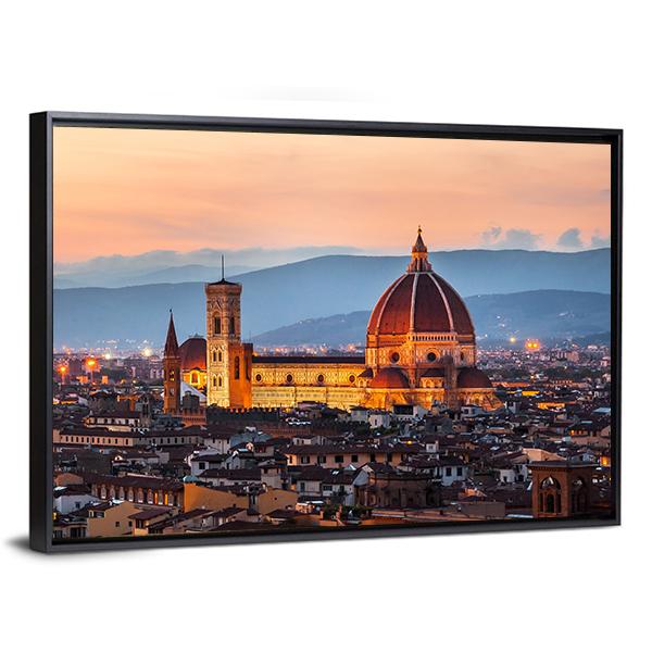 Cathedral Of Santa Maria Canvas Wall Art-3 Horizontal-Gallery Wrap-25" x 16"-Tiaracle