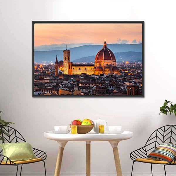 Cathedral Of Santa Maria Canvas Wall Art-3 Horizontal-Gallery Wrap-25" x 16"-Tiaracle