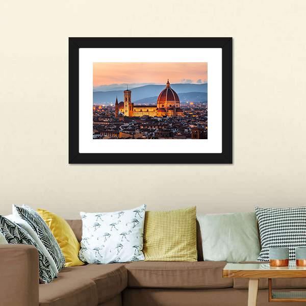 Cathedral Of Santa Maria Canvas Wall Art-3 Horizontal-Gallery Wrap-25" x 16"-Tiaracle