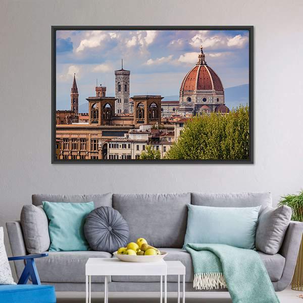 Cathedral Of St Maria Canvas Wall Art-1 Piece-Floating Frame-24" x 16"-Tiaracle