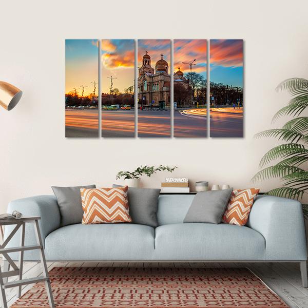 Cathedral Of The Assumption Canvas Wall Art-5 Horizontal-Gallery Wrap-22" x 12"-Tiaracle