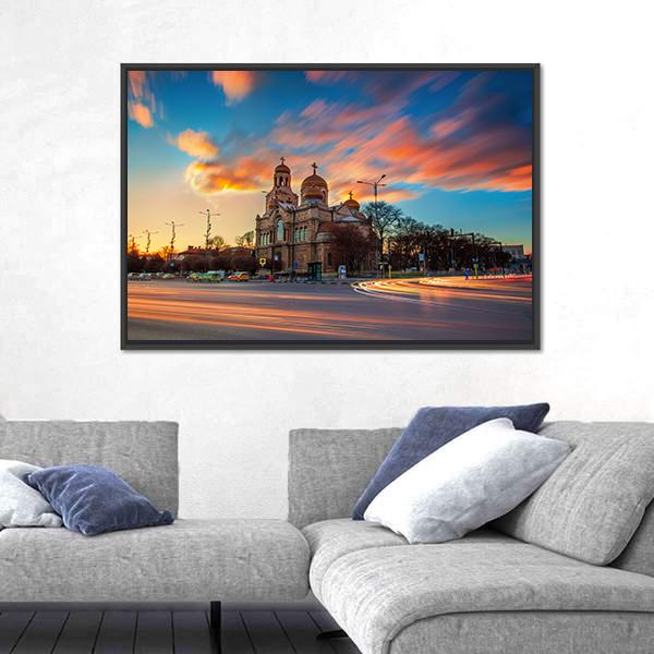 Cathedral Of The Assumption Panoramic Canvas Wall Art-1 Piece-36" x 12"-Tiaracle
