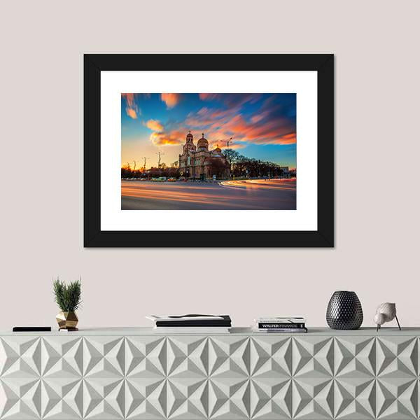 Cathedral Of The Assumption Panoramic Canvas Wall Art-1 Piece-36" x 12"-Tiaracle