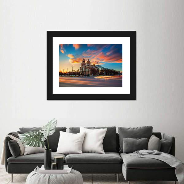 Cathedral Of The Assumption Panoramic Canvas Wall Art-1 Piece-36" x 12"-Tiaracle