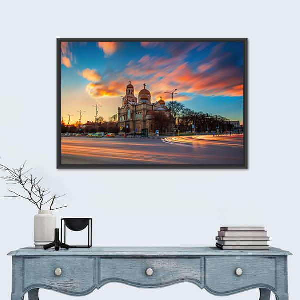 Cathedral Of The Assumption Panoramic Canvas Wall Art-1 Piece-36" x 12"-Tiaracle