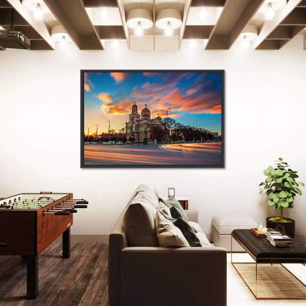 Cathedral Of The Assumption Panoramic Canvas Wall Art-1 Piece-36" x 12"-Tiaracle