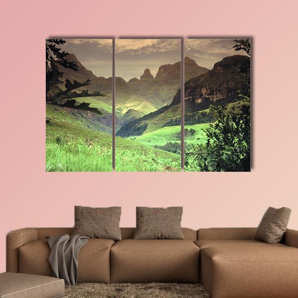 Cathedral Peak Mountain Canvas Wall Art-3 Horizontal-Gallery Wrap-37" x 24"-Tiaracle
