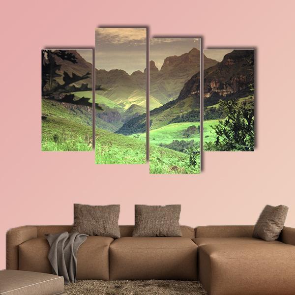 Cathedral Peak Mountain Canvas Wall Art-4 Pop-Gallery Wrap-50" x 32"-Tiaracle