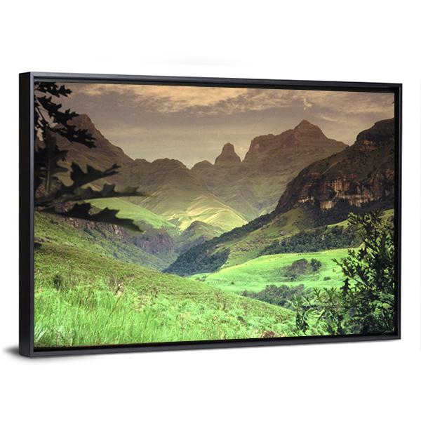 Cathedral Peak Mountain Canvas Wall Art-3 Horizontal-Gallery Wrap-25" x 16"-Tiaracle