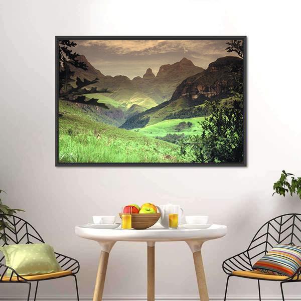 Cathedral Peak Mountain Canvas Wall Art-3 Horizontal-Gallery Wrap-25" x 16"-Tiaracle
