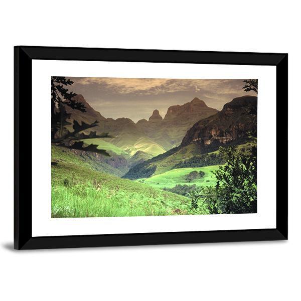 Cathedral Peak Mountain Canvas Wall Art-3 Horizontal-Gallery Wrap-25" x 16"-Tiaracle