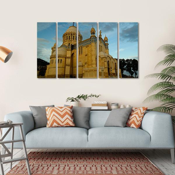 Cathedrale Notre Dame d'Afrique Canvas Wall Art-5 Horizontal-Gallery Wrap-22" x 12"-Tiaracle