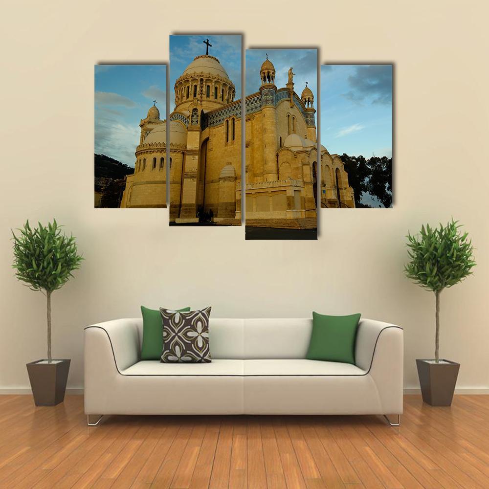 Cathedrale Notre Dame d'Afrique Canvas Wall Art-4 Pop-Gallery Wrap-50" x 32"-Tiaracle