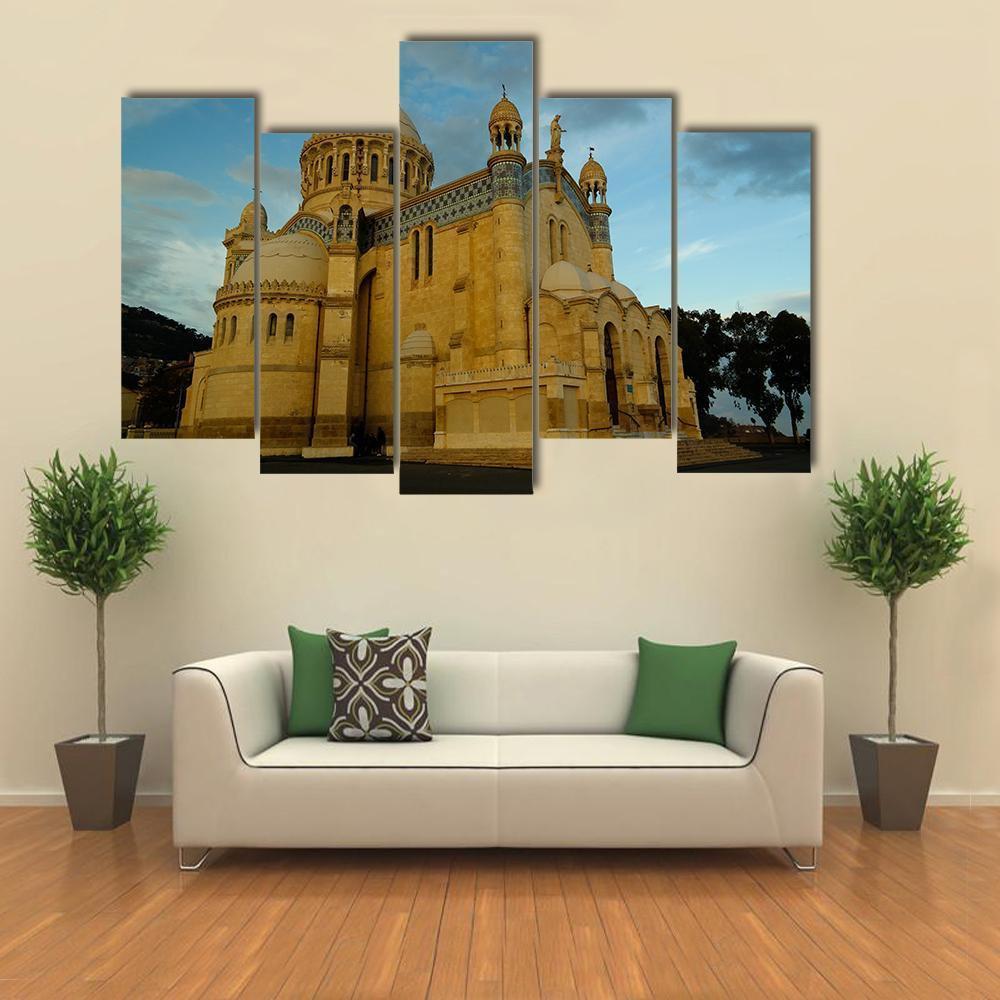 Cathedrale Notre Dame d'Afrique Canvas Wall Art-5 Pop-Gallery Wrap-47" x 32"-Tiaracle