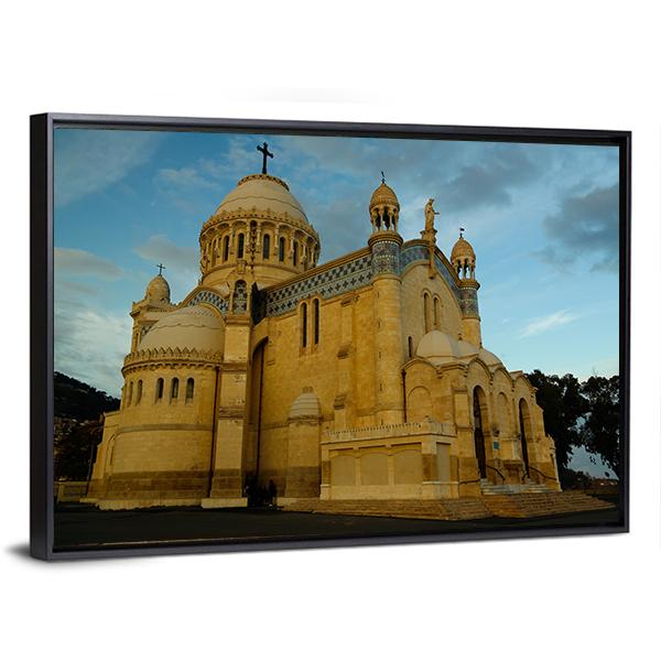 Cathedrale Notre Dame d'Afrique Canvas Wall Art-3 Horizontal-Gallery Wrap-25" x 16"-Tiaracle