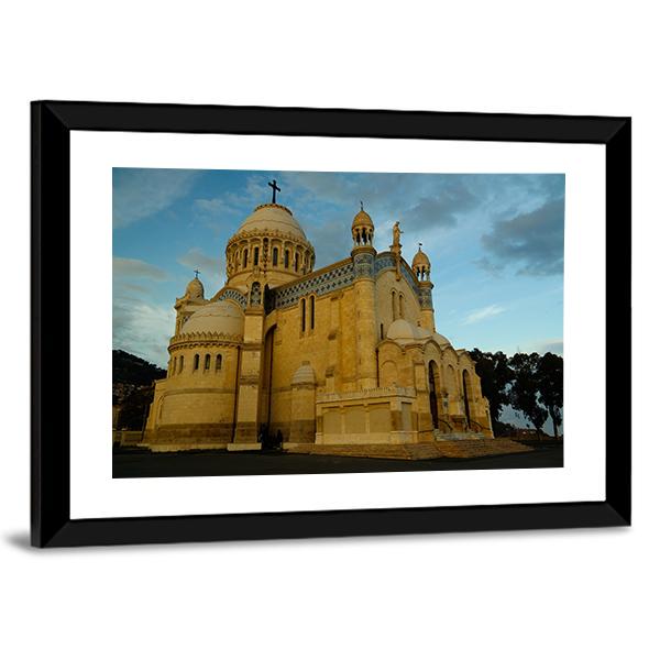 Cathedrale Notre Dame d'Afrique Canvas Wall Art-3 Horizontal-Gallery Wrap-25" x 16"-Tiaracle