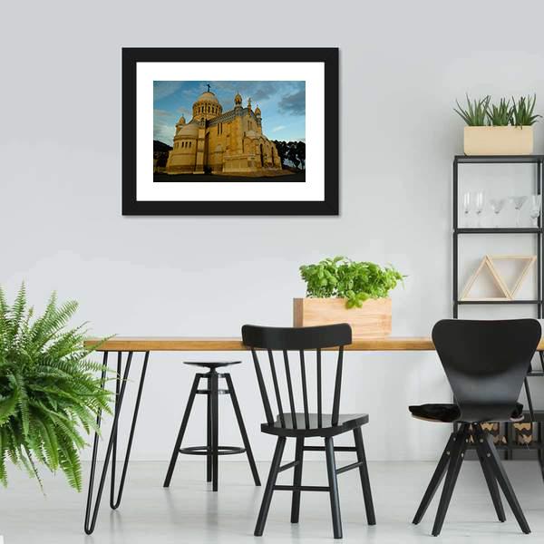 Cathedrale Notre Dame d'Afrique Canvas Wall Art-3 Horizontal-Gallery Wrap-25" x 16"-Tiaracle
