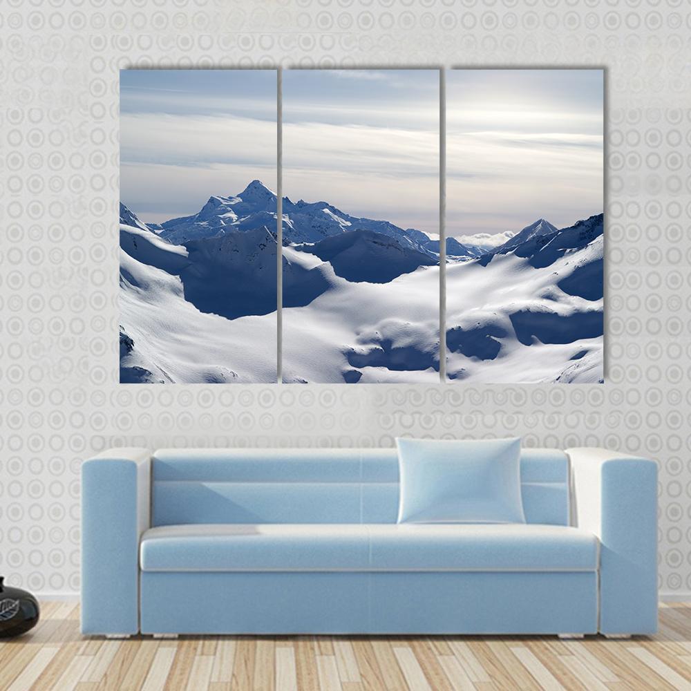 Caucasus Mountains Canvas Wall Art-3 Horizontal-Gallery Wrap-37" x 24"-Tiaracle