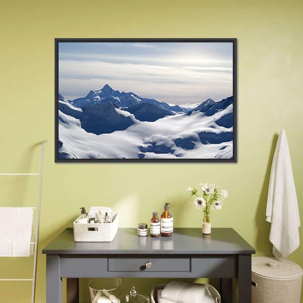Caucasus Mountains Canvas Wall Art-3 Horizontal-Gallery Wrap-25" x 16"-Tiaracle
