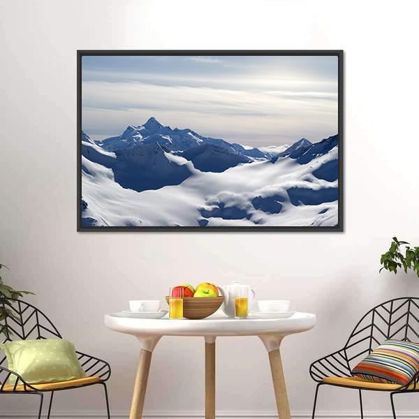 Caucasus Mountains Canvas Wall Art-3 Horizontal-Gallery Wrap-25" x 16"-Tiaracle