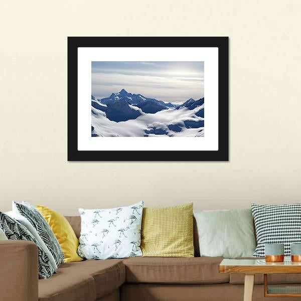 Caucasus Mountains Canvas Wall Art-3 Horizontal-Gallery Wrap-25" x 16"-Tiaracle