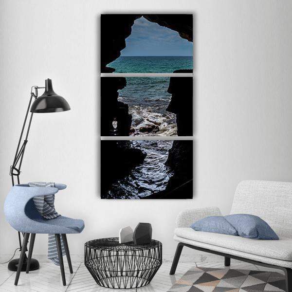 Hercules Cave Morocco Vertical Canvas Wall Art-3 Vertical-Gallery Wrap-12" x 25"-Tiaracle