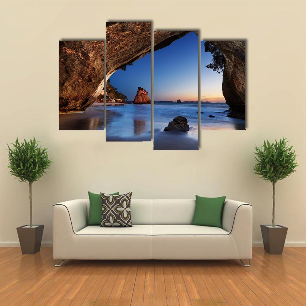 Cave In New Zealand Canvas Wall Art-4 Pop-Gallery Wrap-50" x 32"-Tiaracle