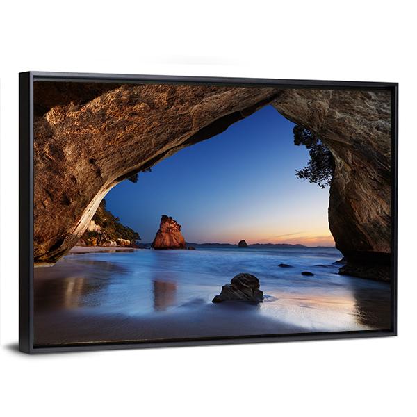 Cave In New Zealand Canvas Wall Art-3 Horizontal-Gallery Wrap-25" x 16"-Tiaracle
