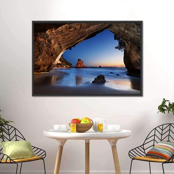 Cave In New Zealand Canvas Wall Art-3 Horizontal-Gallery Wrap-25" x 16"-Tiaracle