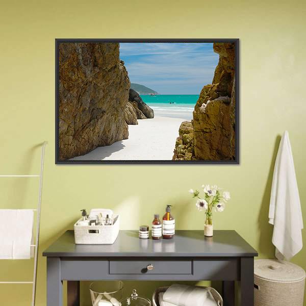 Cave In The Rocks Canvas Wall Art-5 Horizontal-Gallery Wrap-22" x 12"-Tiaracle