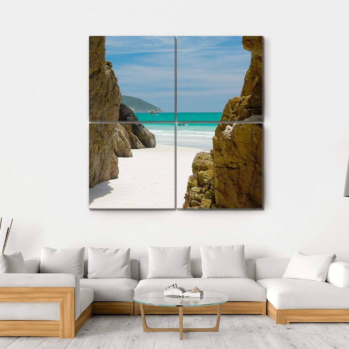 Cave In The Rocks Canvas Wall Art-4 Square-Gallery Wrap-17" x 17"-Tiaracle