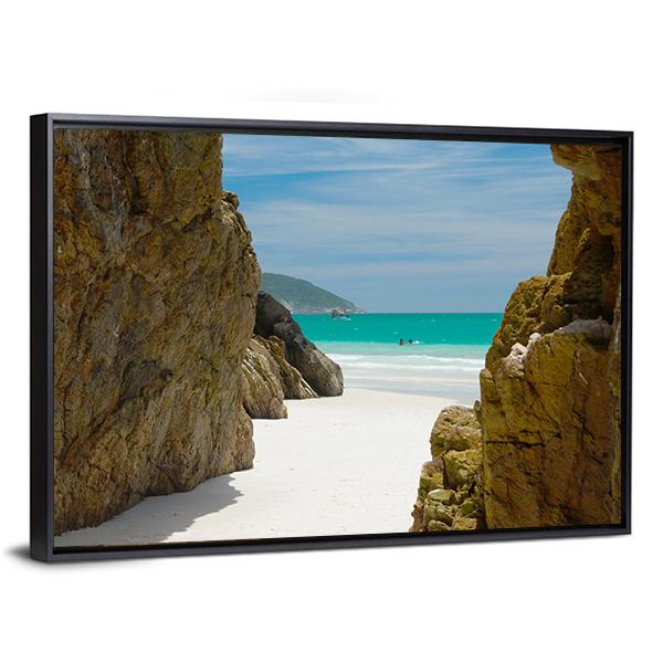 Cave In The Rocks Canvas Wall Art-3 Horizontal-Gallery Wrap-25" x 16"-Tiaracle