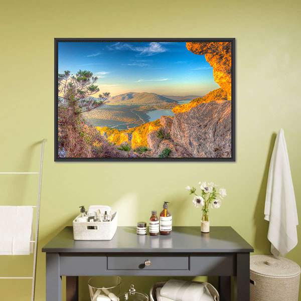 Cave Of Broken Vessels Canvas Wall Art-1 Piece-Floating Frame-24" x 16"-Tiaracle