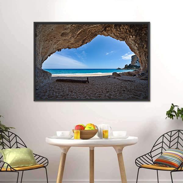Cave Paradise Canvas Wall Art-3 Horizontal-Gallery Wrap-25" x 16"-Tiaracle