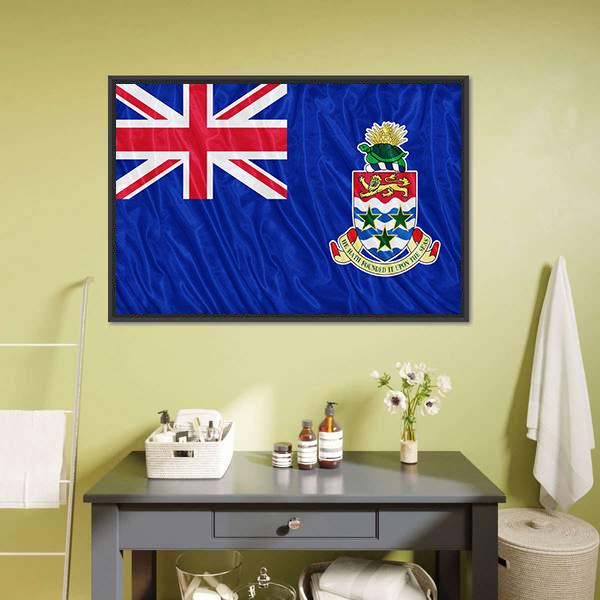 Cayman Islands Flag Canvas Wall Art-5 Horizontal-Gallery Wrap-22" x 12"-Tiaracle