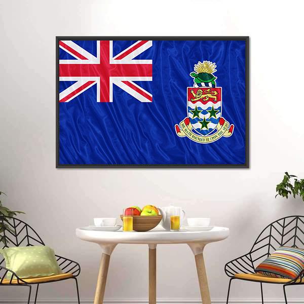 Cayman Islands Flag Canvas Wall Art-5 Horizontal-Gallery Wrap-22" x 12"-Tiaracle