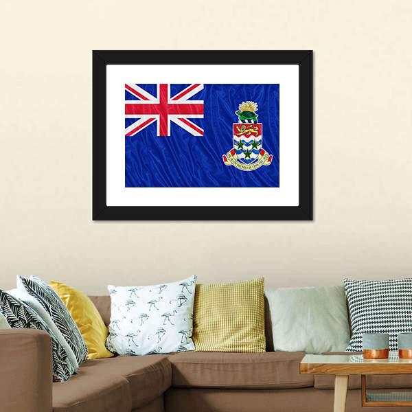 Cayman Islands Flag Canvas Wall Art-5 Horizontal-Gallery Wrap-22" x 12"-Tiaracle